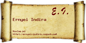 Ernyei Indira névjegykártya